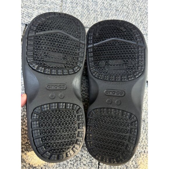 Crocs Bistro Black Slip Resistant Clogs Unisex 8 W 6 M - Picture 4 of 8